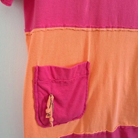 Kunky’s Orange & Pink T-Shirt Shift Dress - Picture 5 of 9